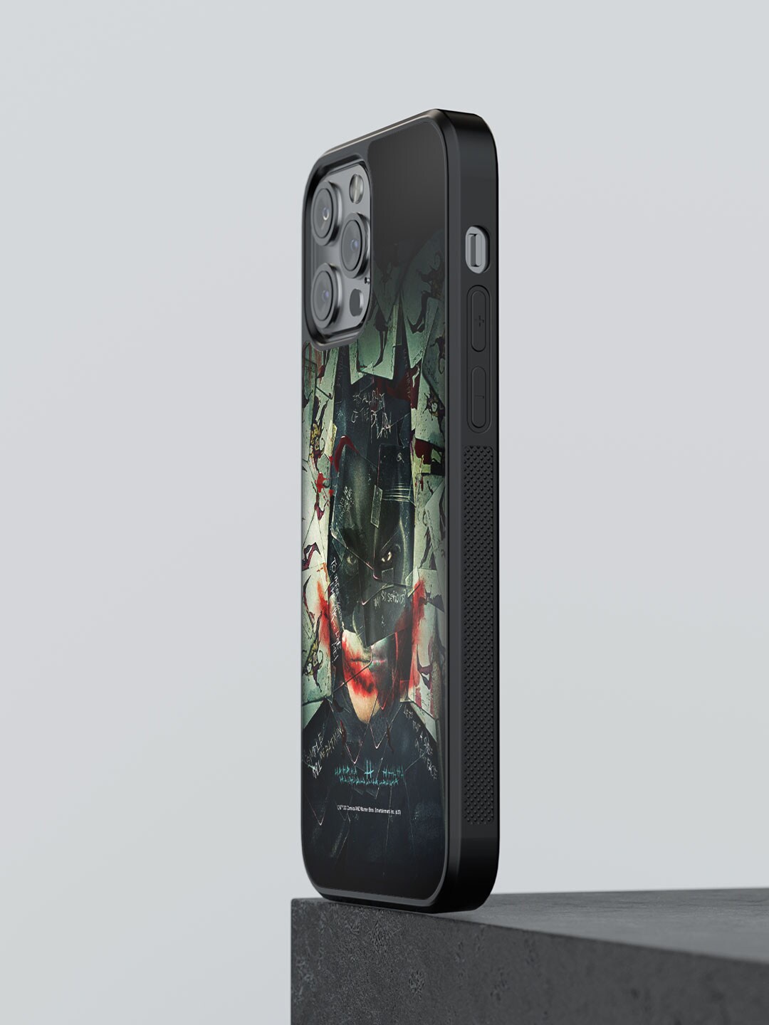 

macmerise Bat Joker Printed iPhone 12 Pro Phone Bumper Case Cover, Black