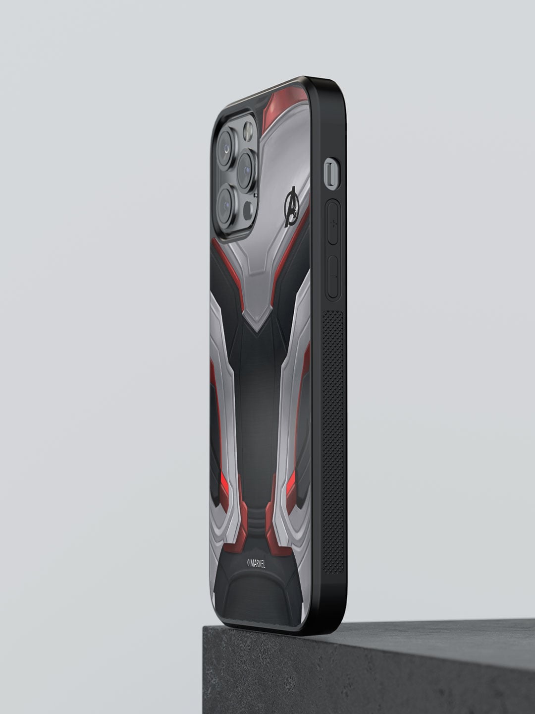 

macmerise Avengers Endgame Suit Printed iPhone 12 Pro Phone Bumper Case Cover, Black