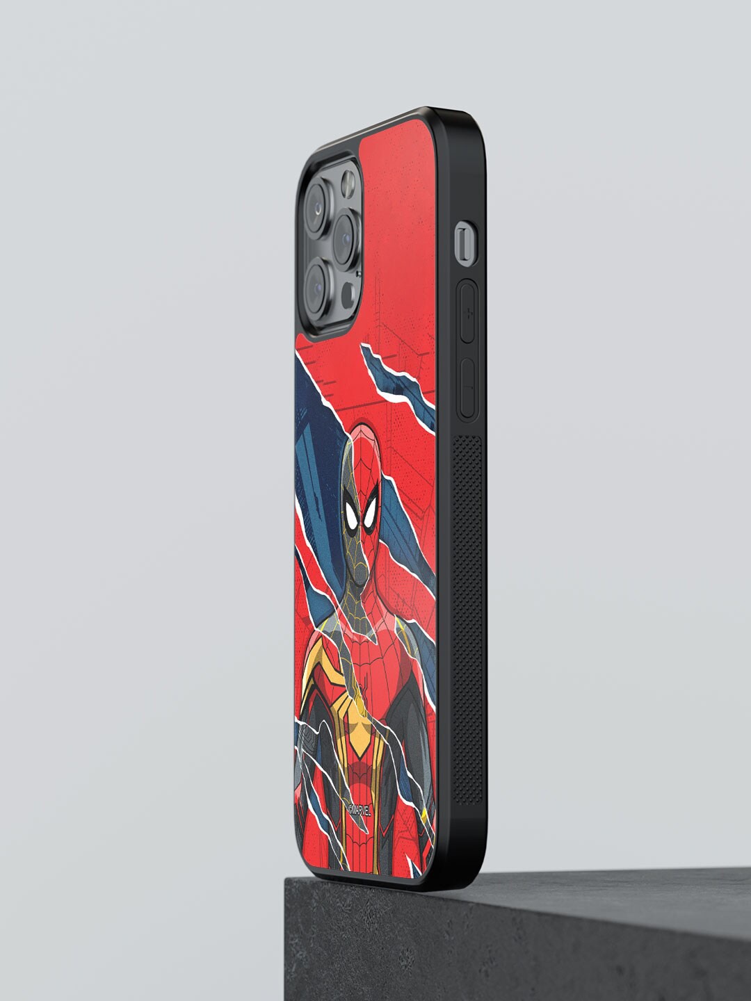 

macmerise Spider-Man Printed iPhone 12 Pro Bumper Case, Red