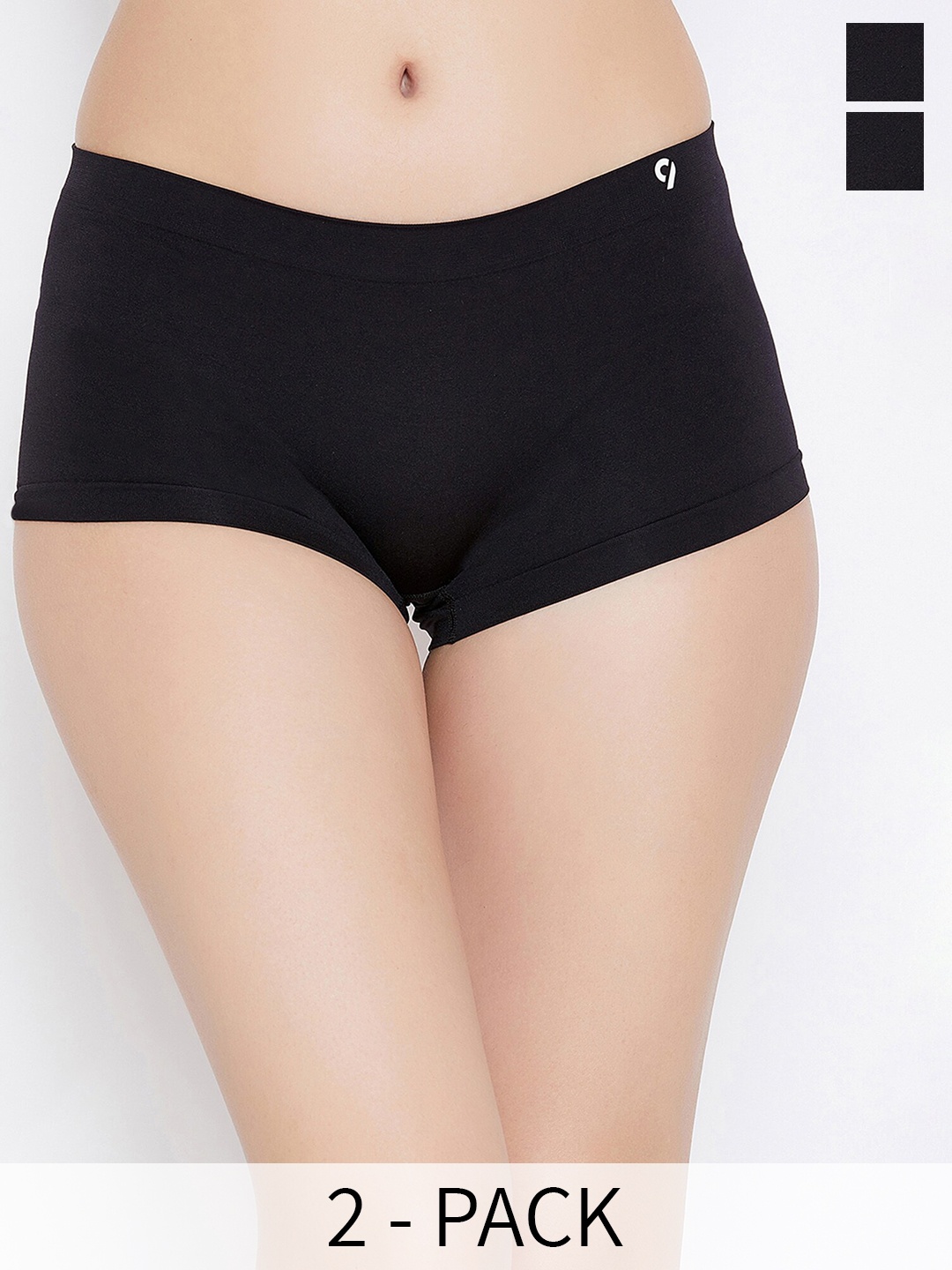 

C9 AIRWEAR Seamless Pack Of 2 Mid-Rise Quick Dry Boy Shorts, Assorted