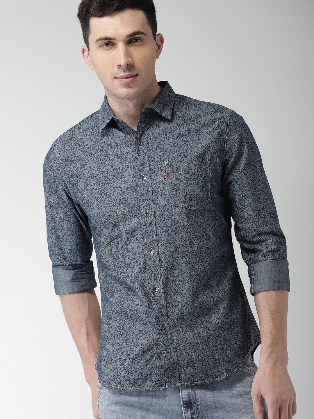 

Levis Men Blue Printed Casual Shirt