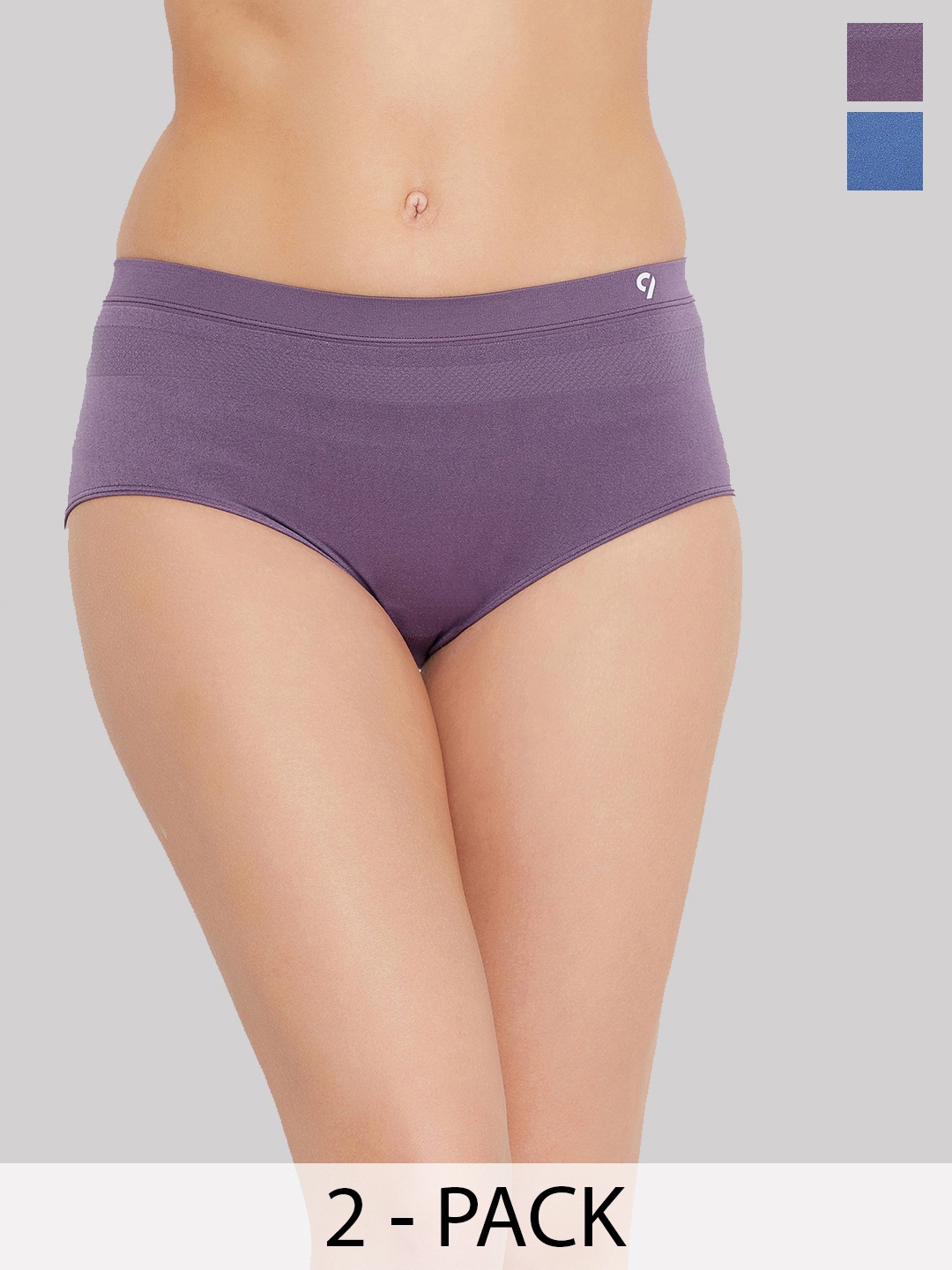 

C9 AIRWEAR Seamless Pack Of 2 Anti Bacterial Hipster Briefs, Lavender
