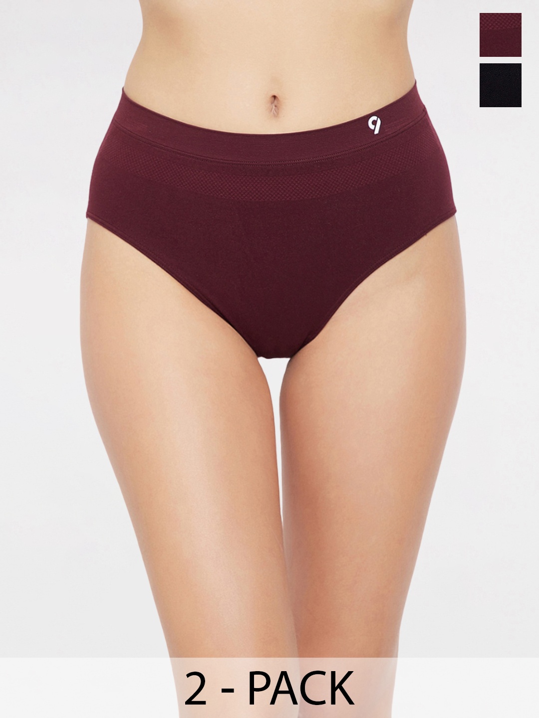 

C9 AIRWEAR Pack Of 2 Mid-Rise Hipster Briefs, Maroon