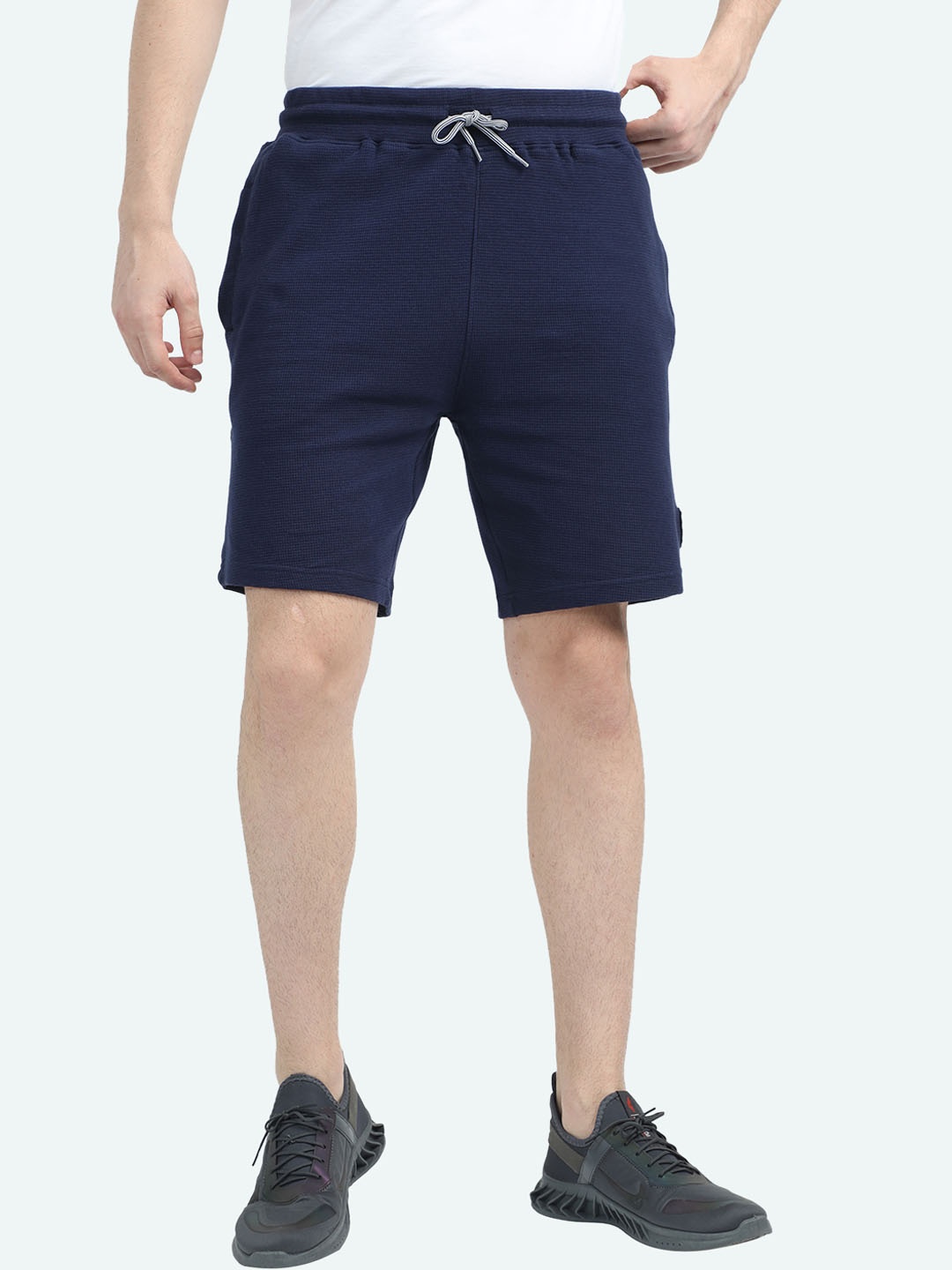 

Masculino Latino Men Mid-Rise Cotton Sports Shorts, Navy blue