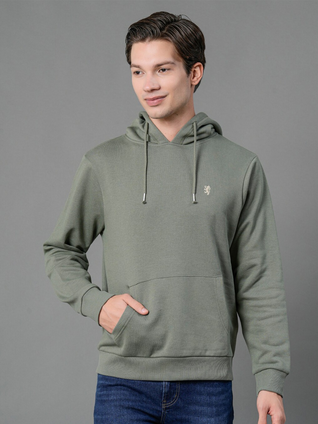 

Red Tape Hooded Long Sleeves Sweatshirt, Olive