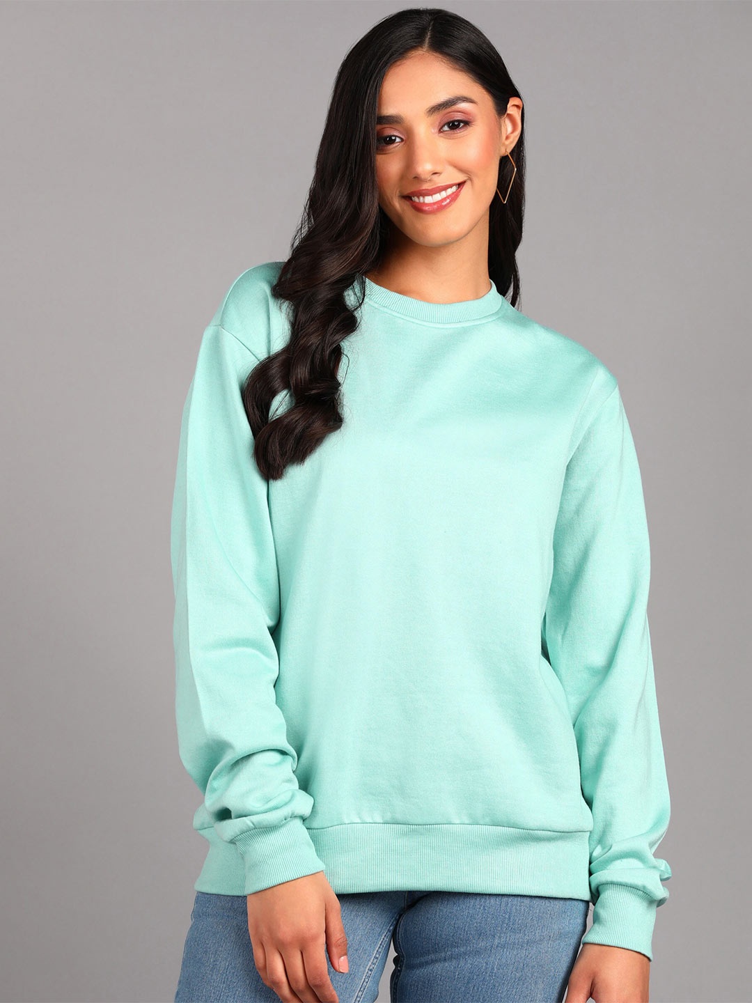 

Adyavastram Ribbed Fleece Pullover Sweatshirt, Blue