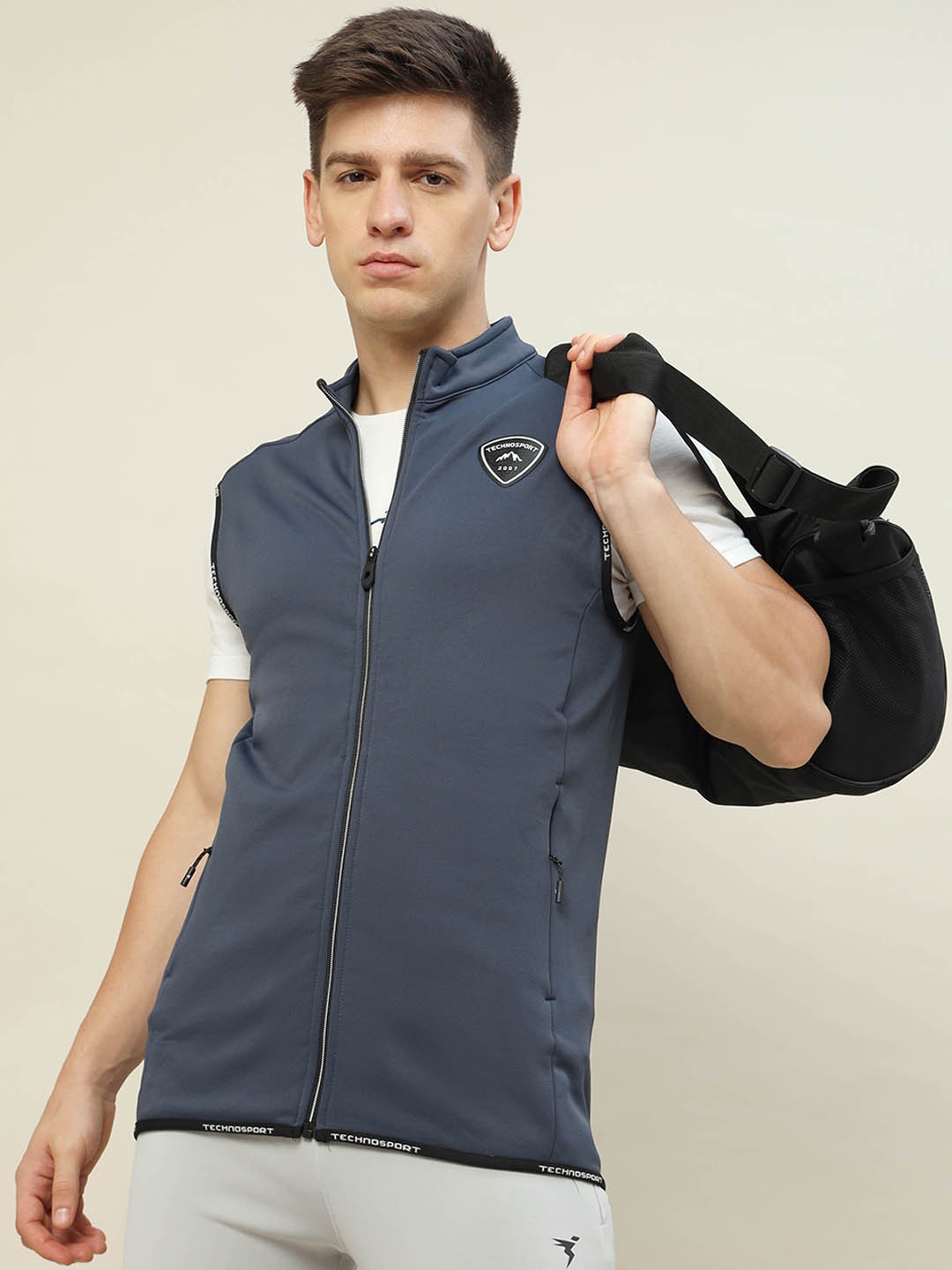 

Technosport Lightweight Antimicrobial Training or Gym Sporty Jacket, Charcoal