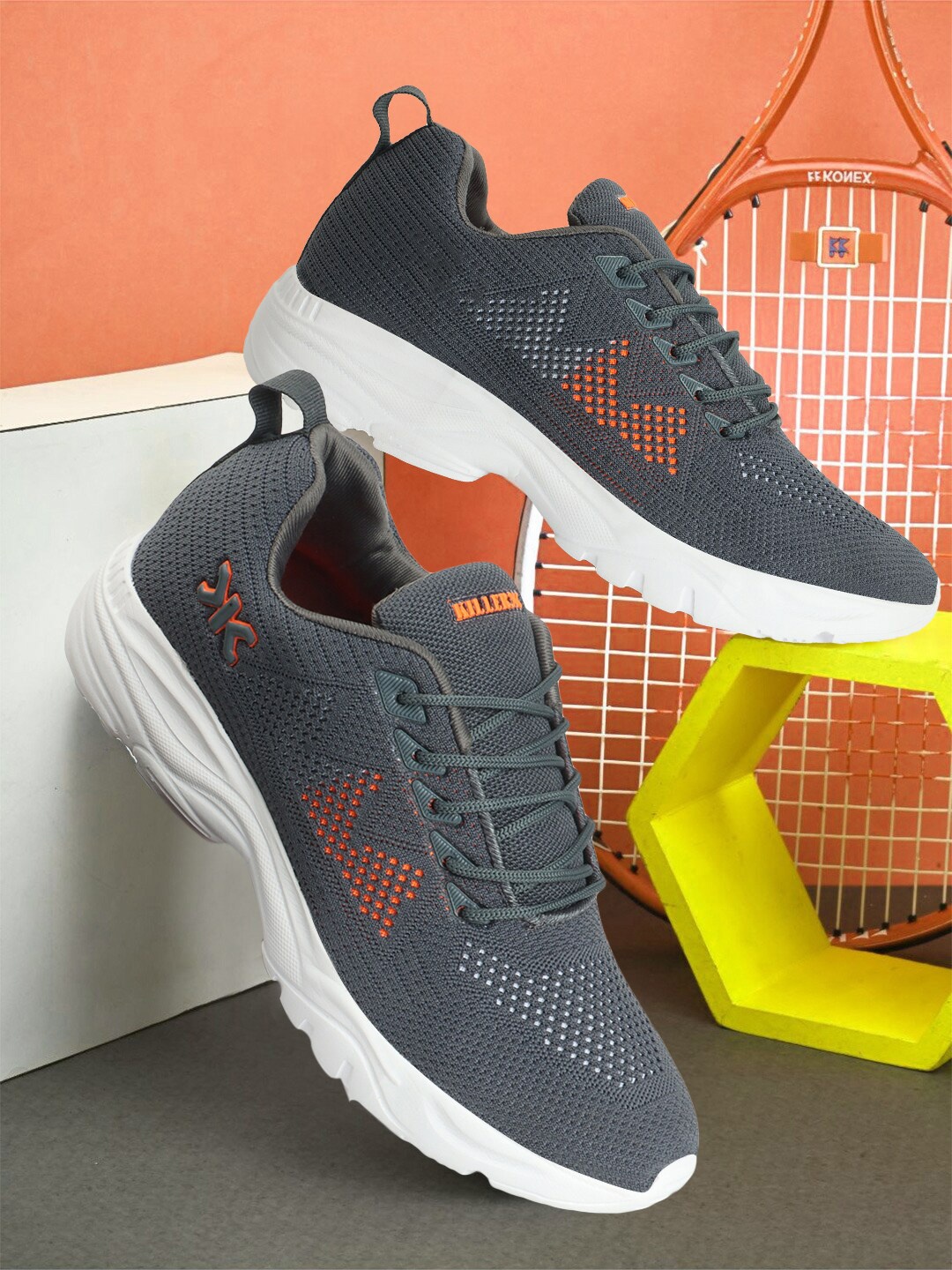 

Killer Men CMPS Flyknit Running Shoes, Grey