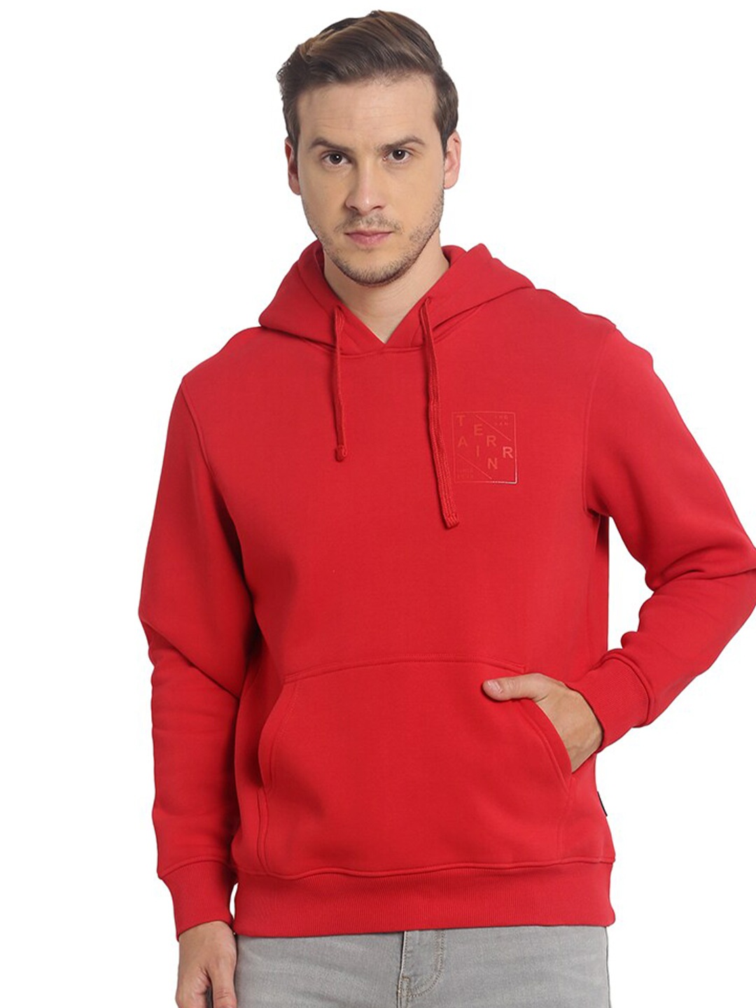 

Indian Terrain Hooded Pullover Sweatshirt, Red