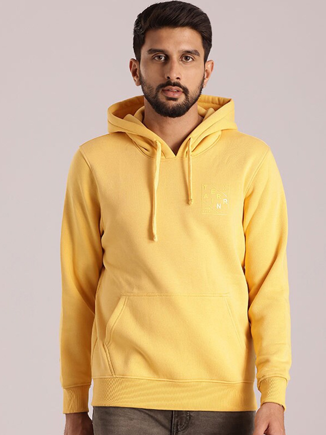 

Indian Terrain Hooded Long Sleeves Sweatshirt, Yellow