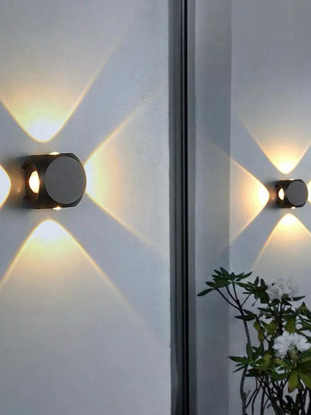 

blissbells Black Metal Square Shaped 4 Way Updown Outdoor Lamp