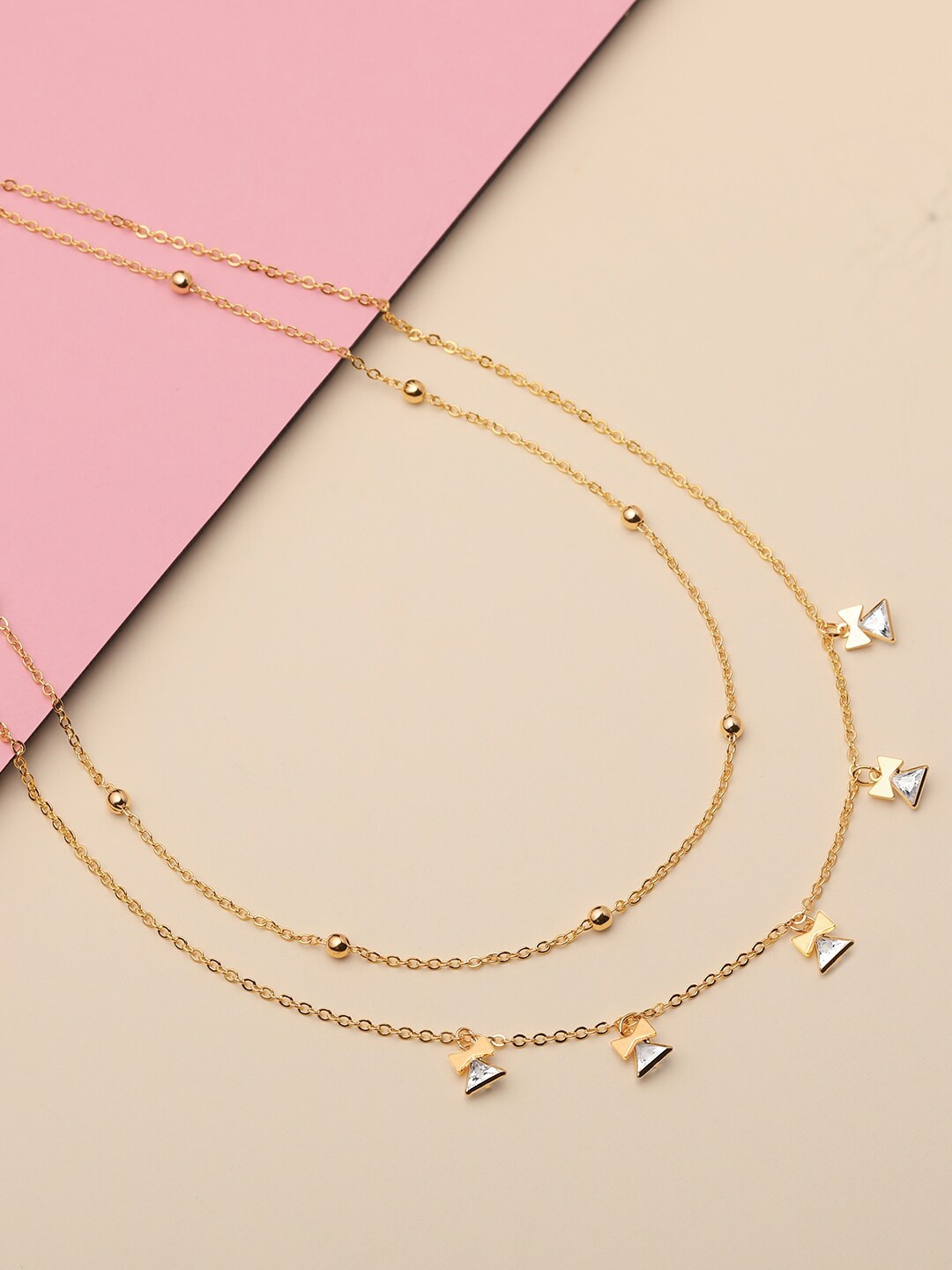 

ASMITTA JEWELLERY Gold-Plated Multilayerd Chain