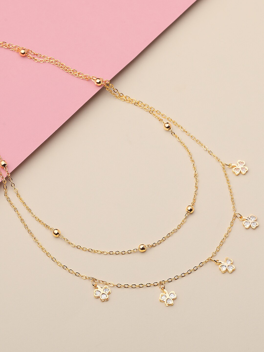 

ASMITTA JEWELLERY Gold-Plated Multilayerd Chain