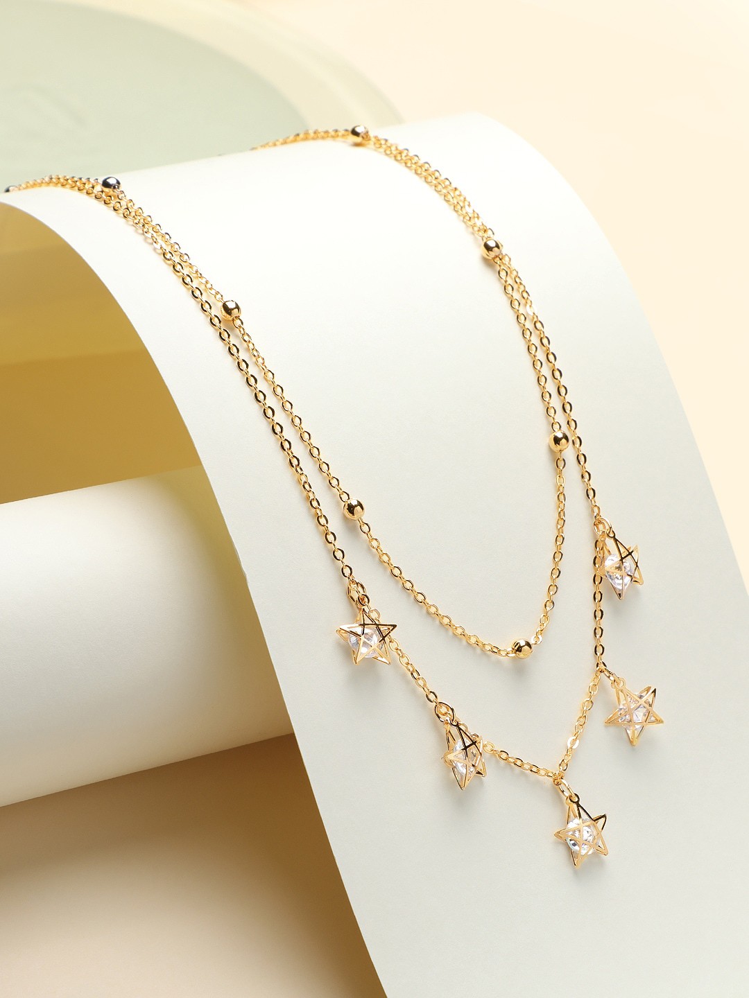 

ASMITTA JEWELLERY Gold-Plated Multilayerd Chain