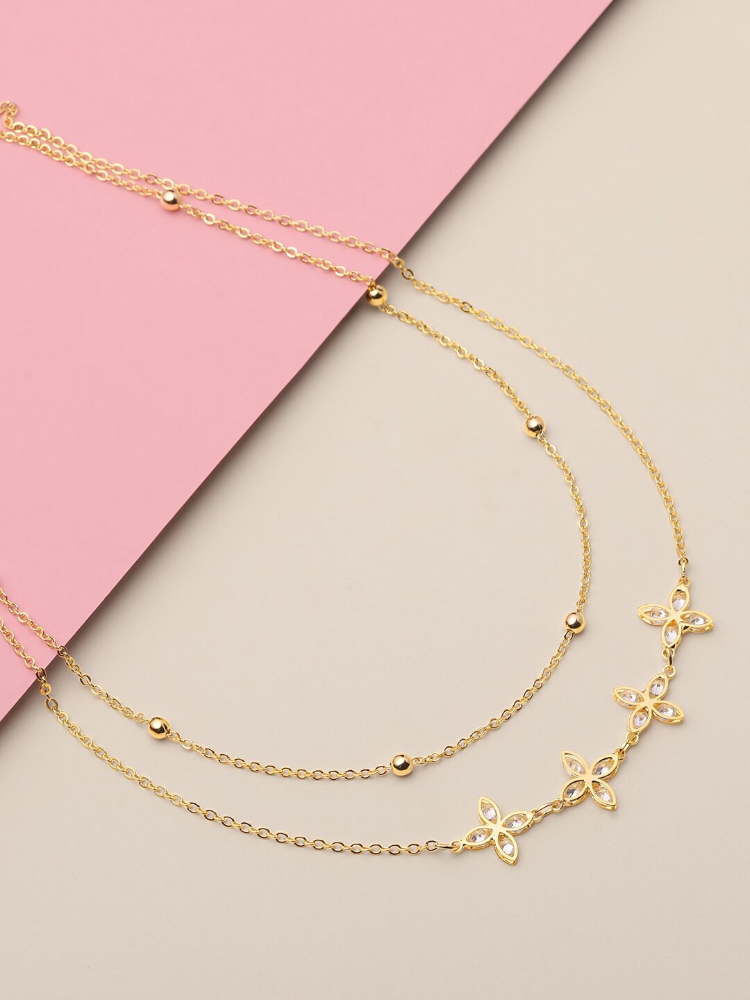 

ASMITTA JEWELLERY Gold-Plated Multilayerd Chain