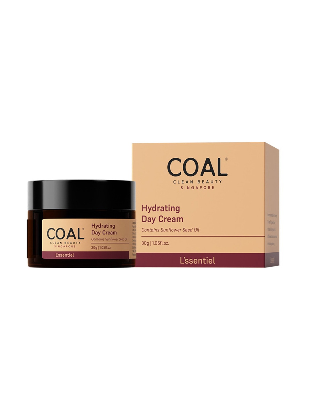 

COAL CLEAN BEAUTY L'ssentiel Hydrating Day Cream With Sunflower Seed Oil - 30g, Brown