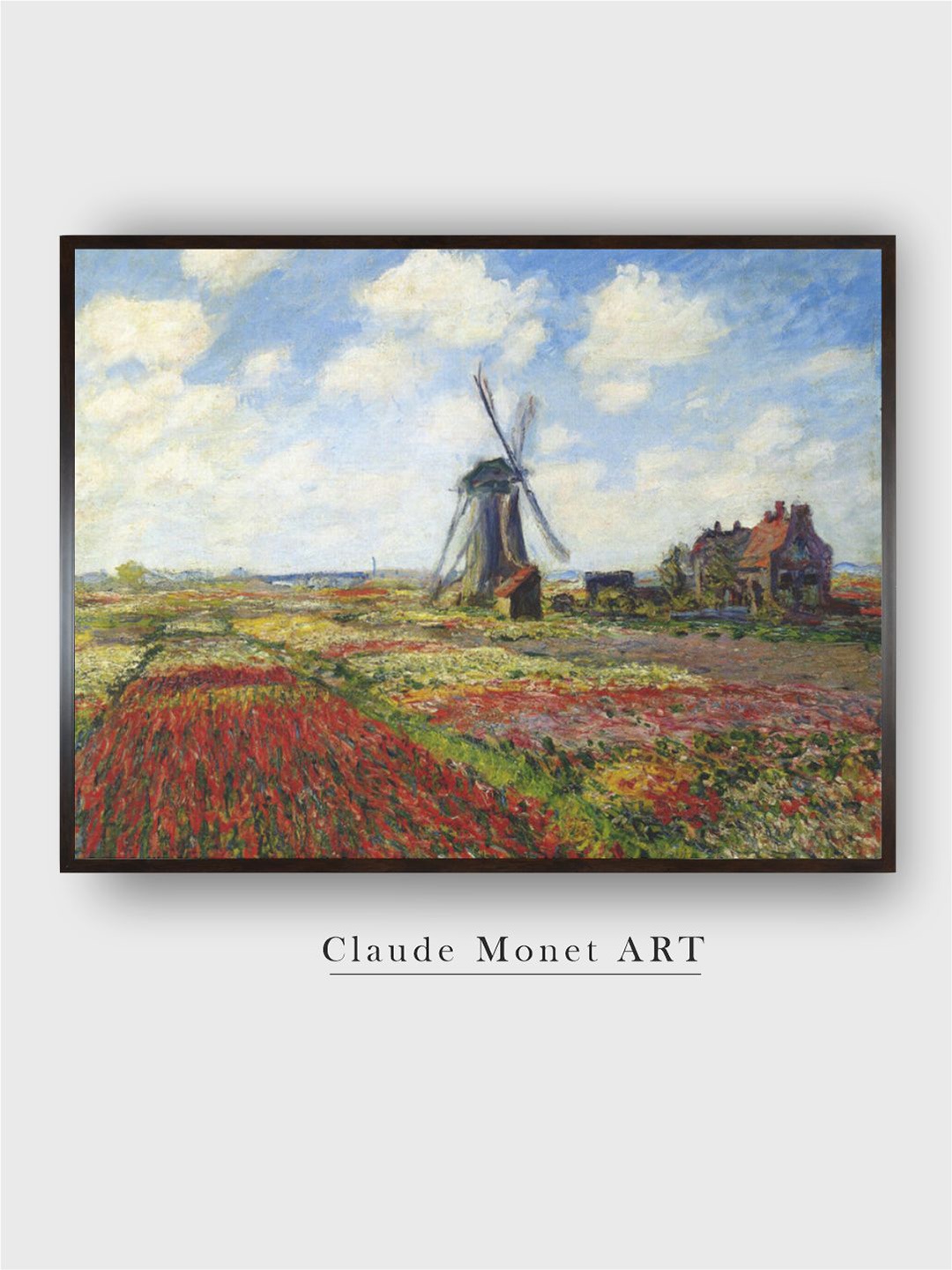 

The Art House Green & Blue Tulip Fields Printed Canvas Painting Wall Art