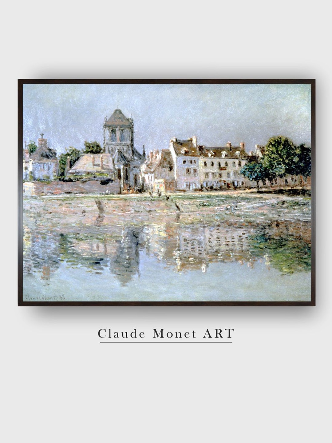 

The Art House Blue & Grey By The River Vernon Painting Wall Art