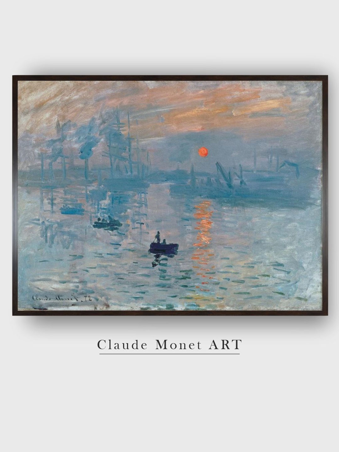 

The Art House Blue Sunrise Canvas Painting Wall Art