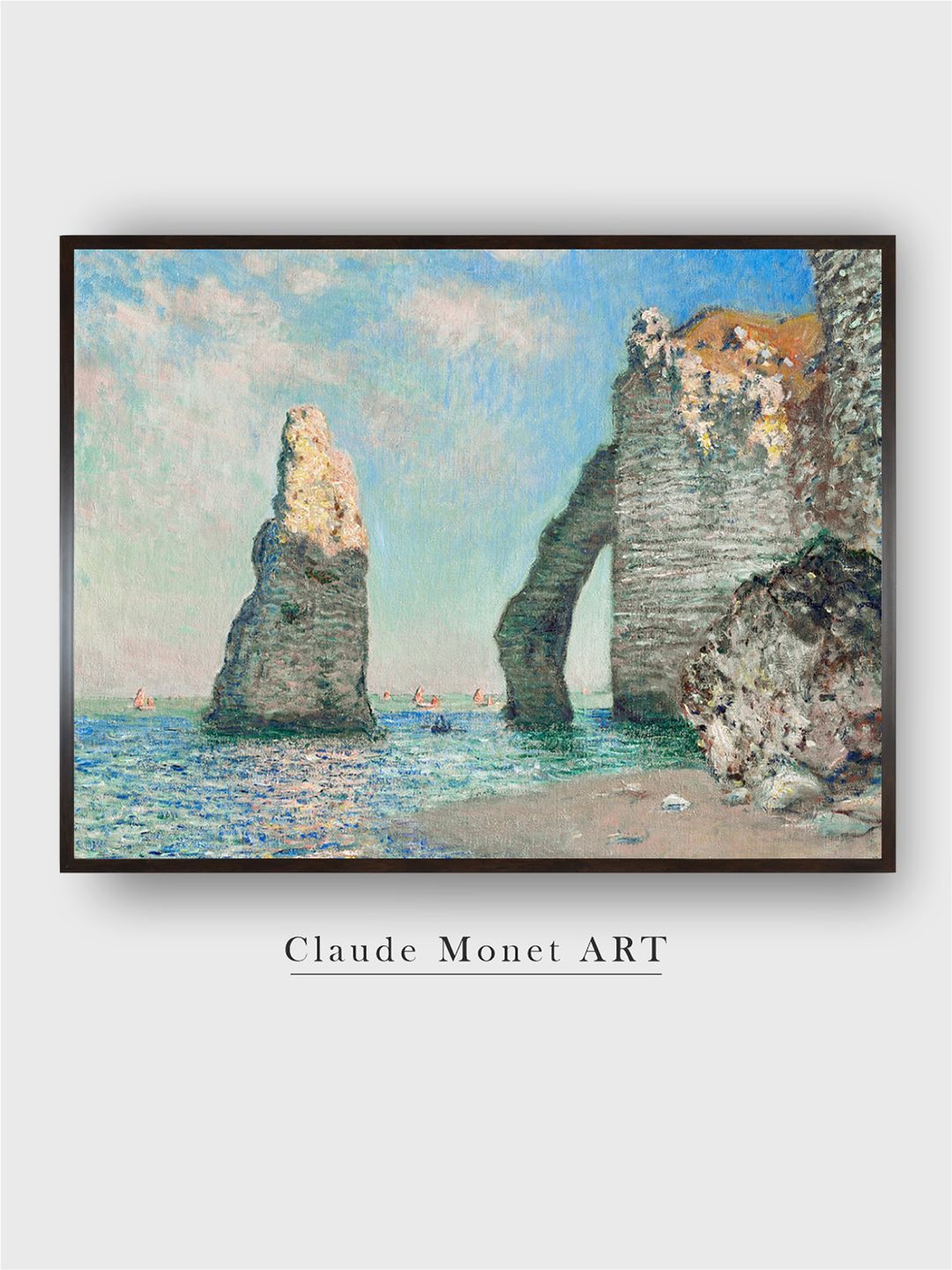 

The Art House Blue The Cliffs at Etretat Painting Wall Art