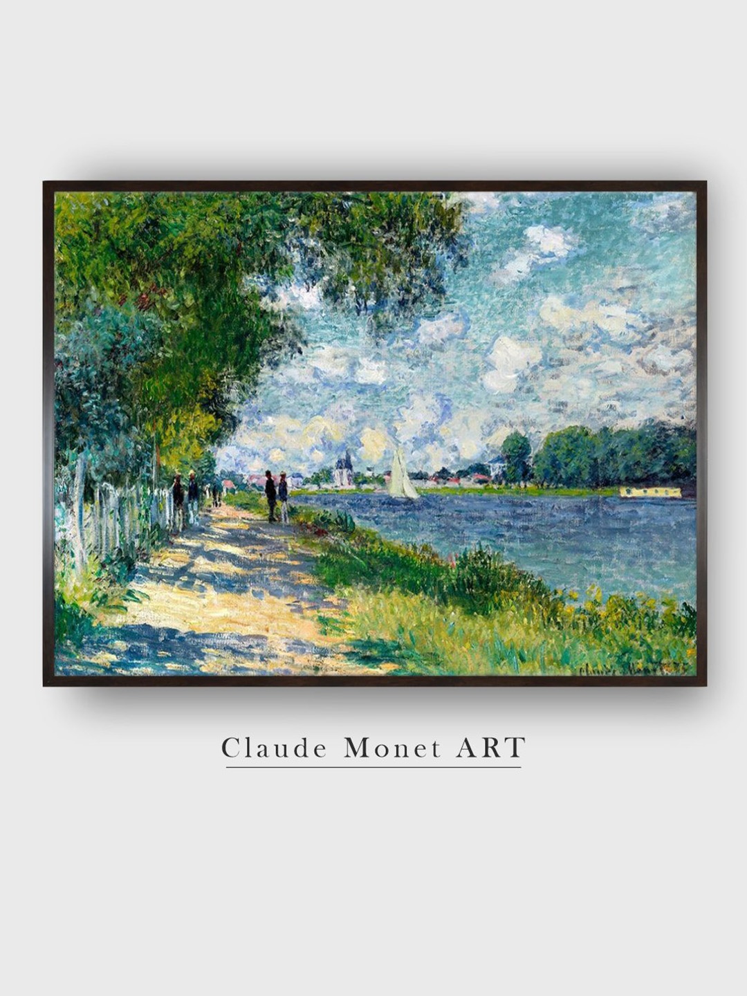 

The Art House Green & Blue The Seine at Argenteuil Painting Canvas Wall Art