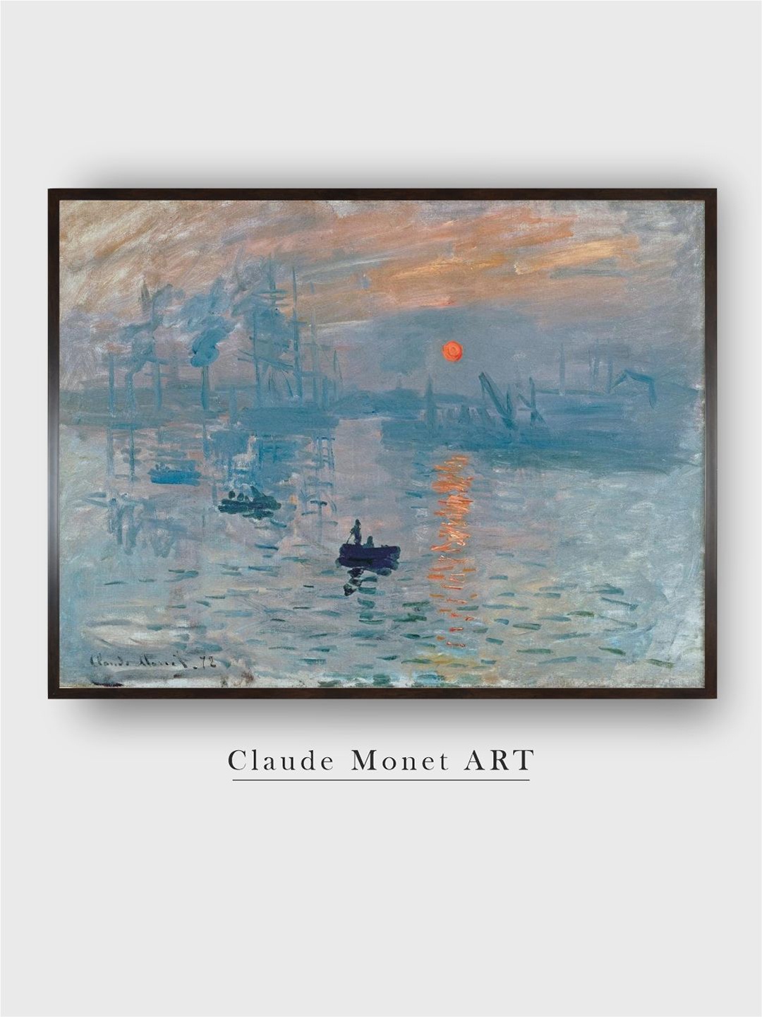 

The Art House Blue & Beige Sunrise Wooden Framed Wall Art