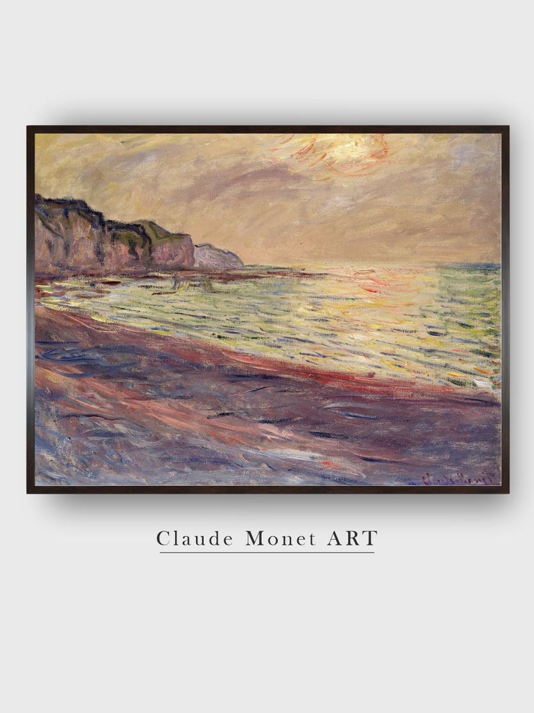 

The Art House Brown & beige Beach Sunset Wooden Painting Wall Art