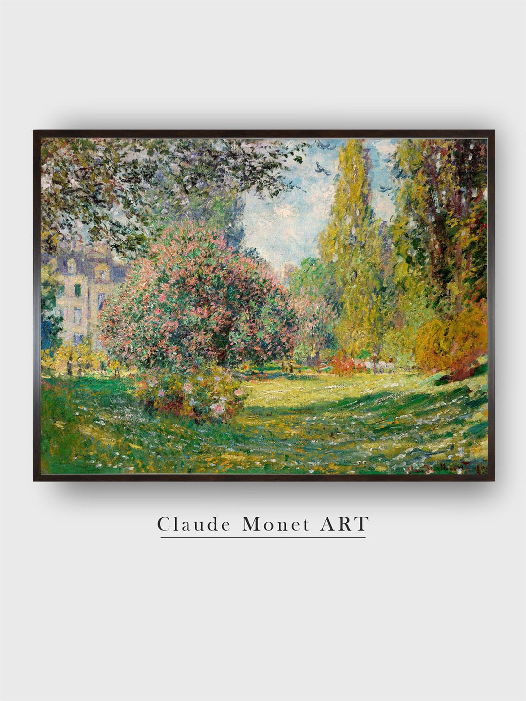 

The Art House Green & Blue The Parc Monceau Wooden Painting Wall Art