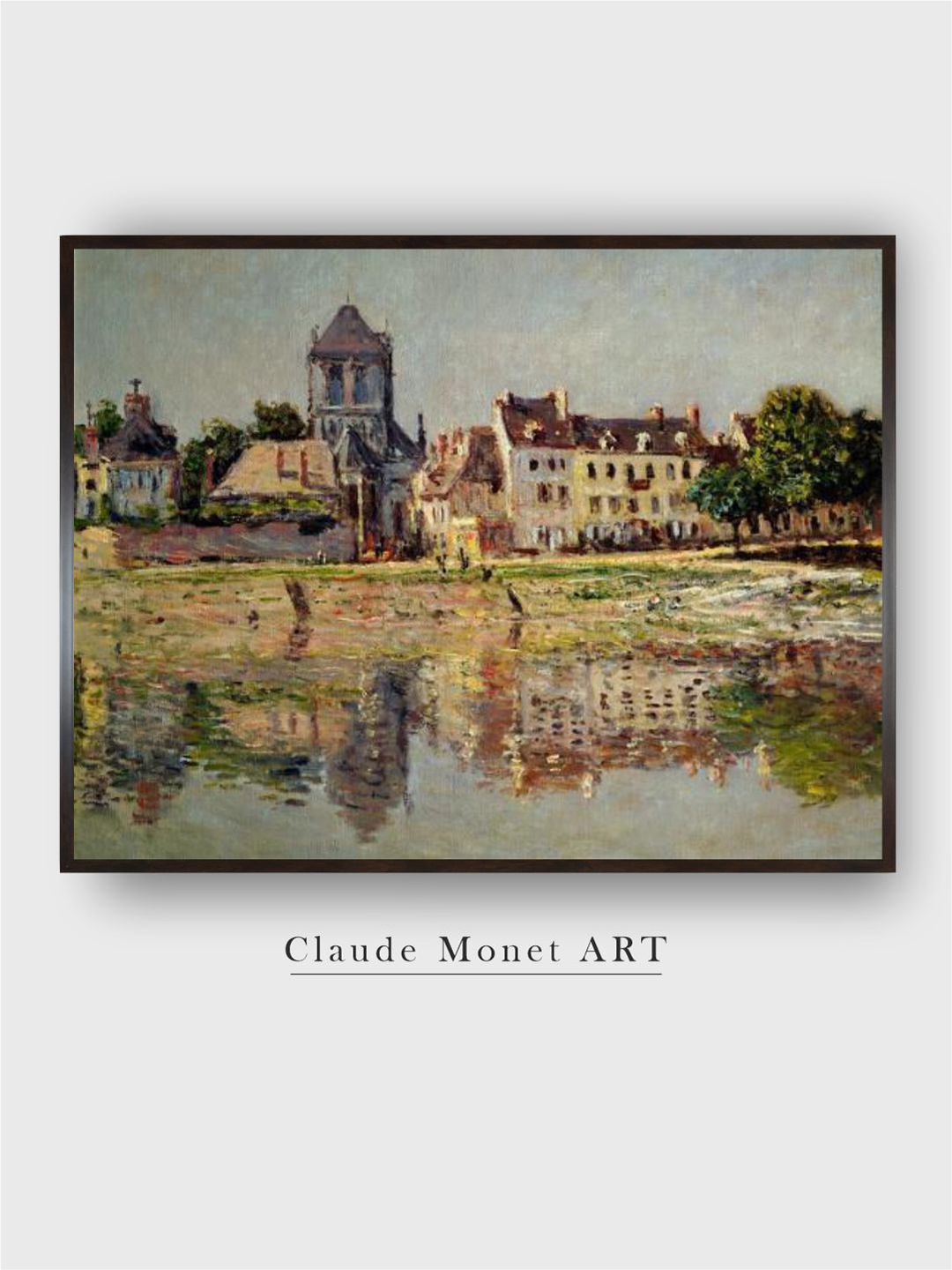 

The Art House Grey & Green By The River At Vernon Painting Wall Art