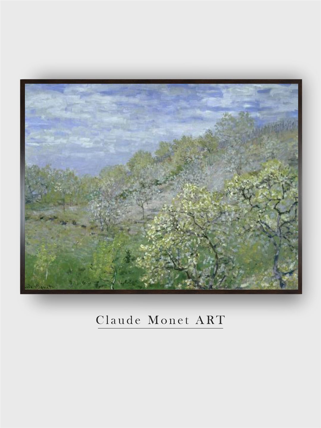 

The Art House Green & Blue Floral and Botanical Canvas Arbes En Fleurs Painting Wall Art