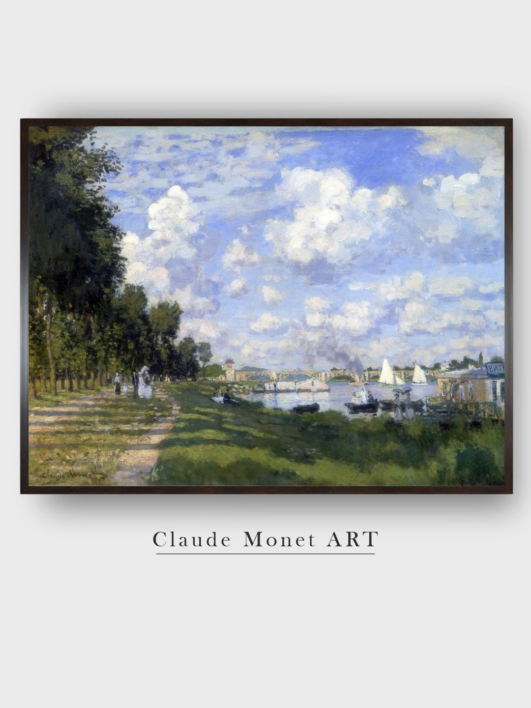 

The Art House Blue & Green Wooden Framed Painted Rectangular Canvas Wall Art