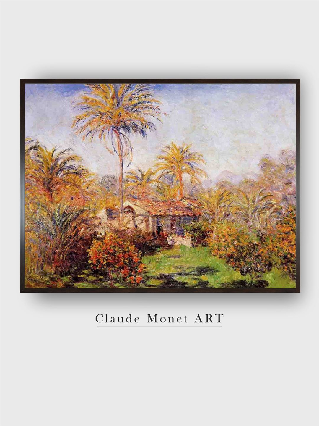 

The Art House Beige & Green House Among The Palms Painting Wall Art