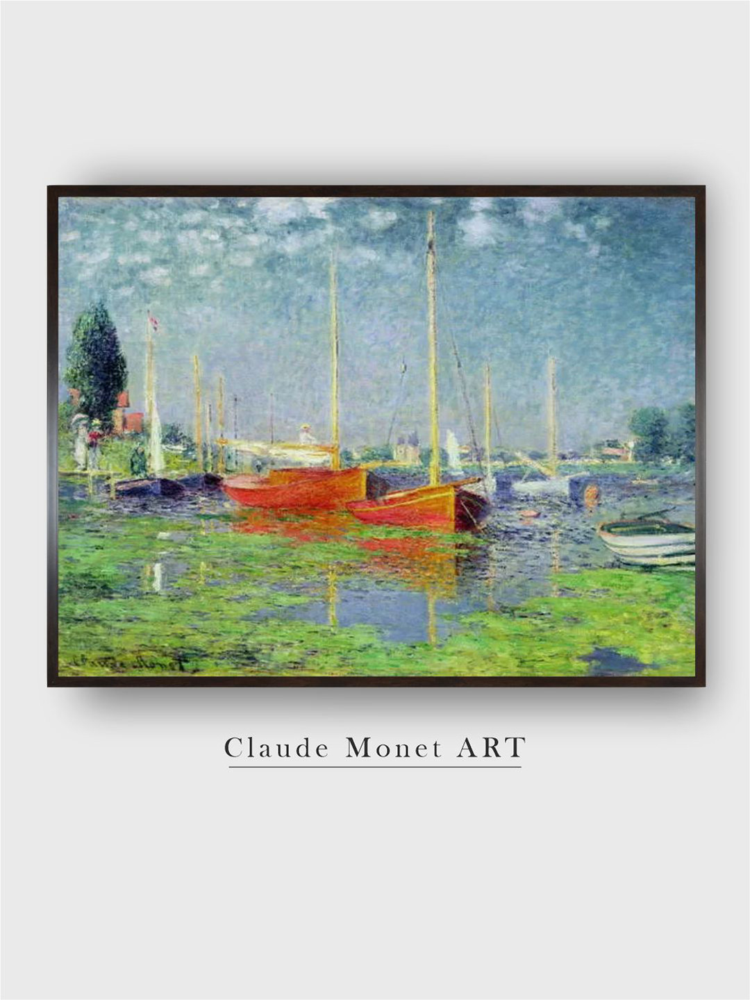 

The Art House Blue & Red Argenteuil Circa Painting Wooden Wall Art