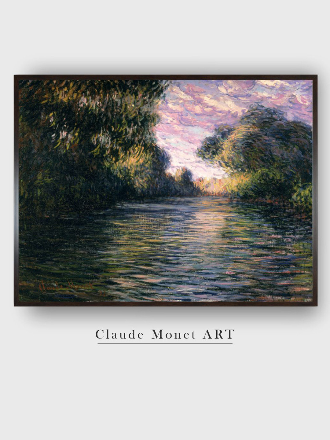 

The Art House Green Morning On The Seine Wooden Frame Painting Wall Art