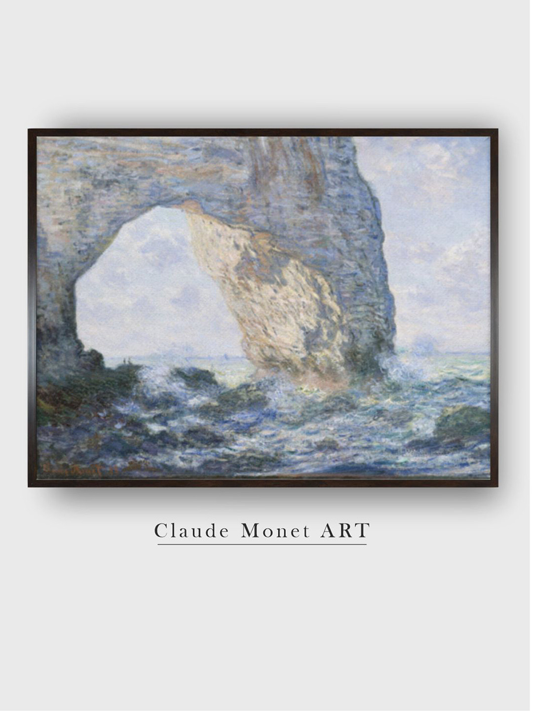 

The Art House Blue & Grey Abstract Manneporte Painting Wall Art