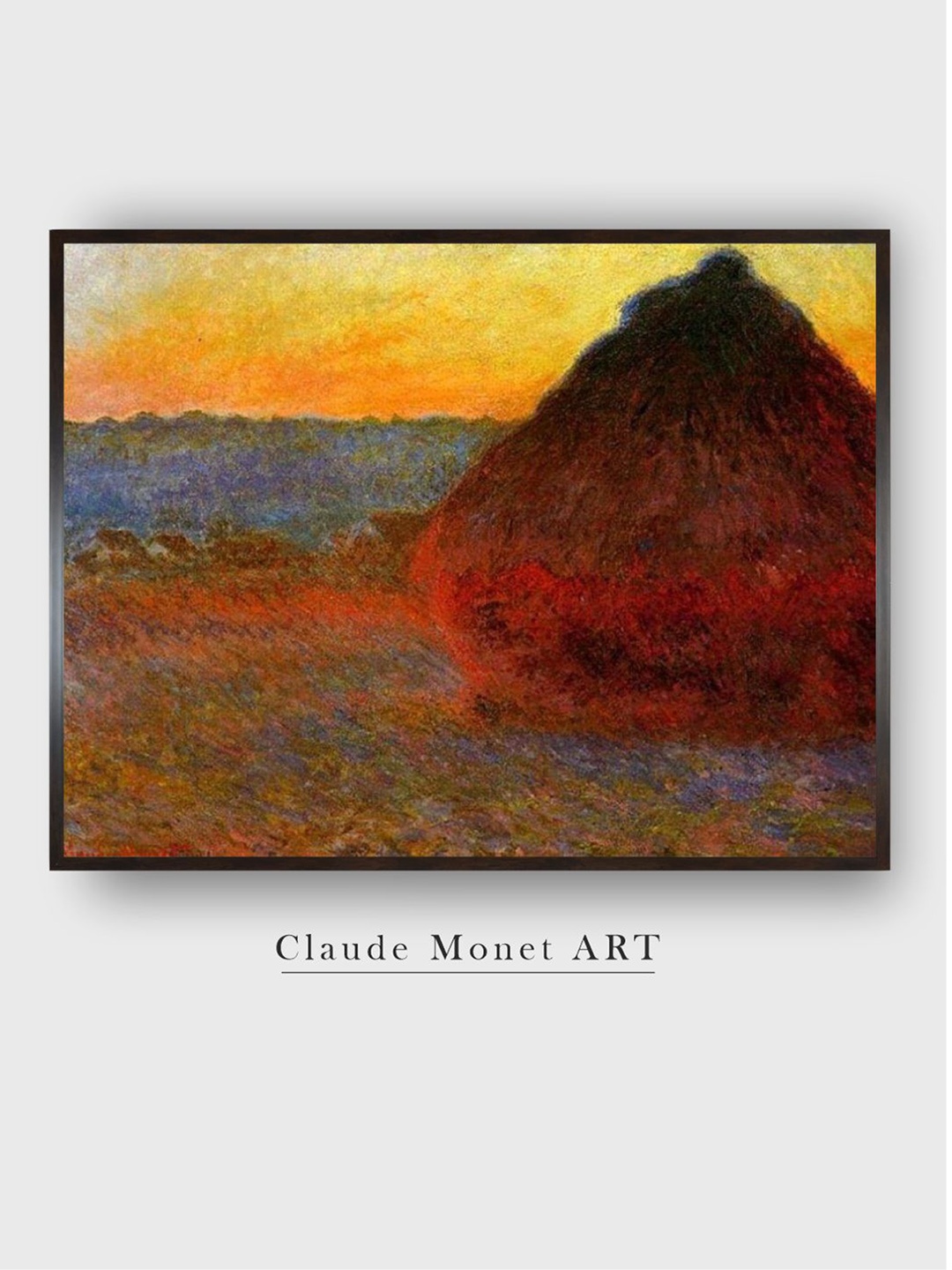 

The Art House Red & Yellow Haystacks Framed Painting Wall Art