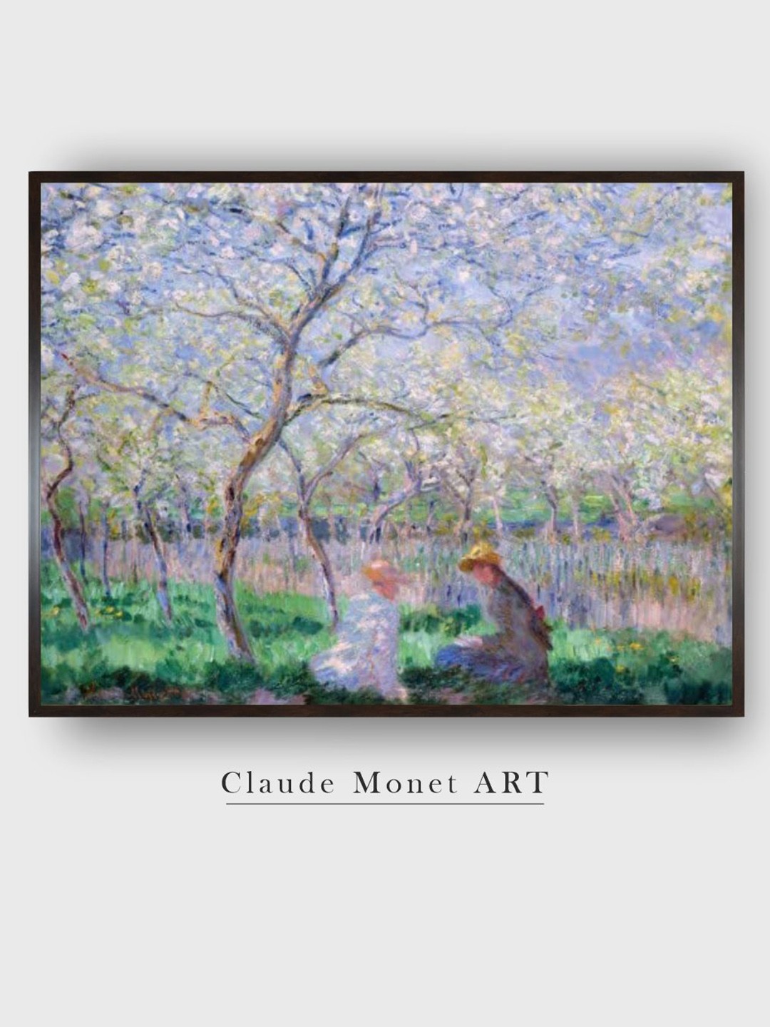 

The Art House Green & Purple Springtime Canvas Painting Wall Art
