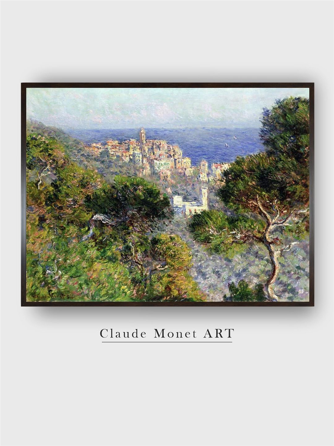 

The Art House Green & Blue Bordighera Wooden Framed Painting Wall Art