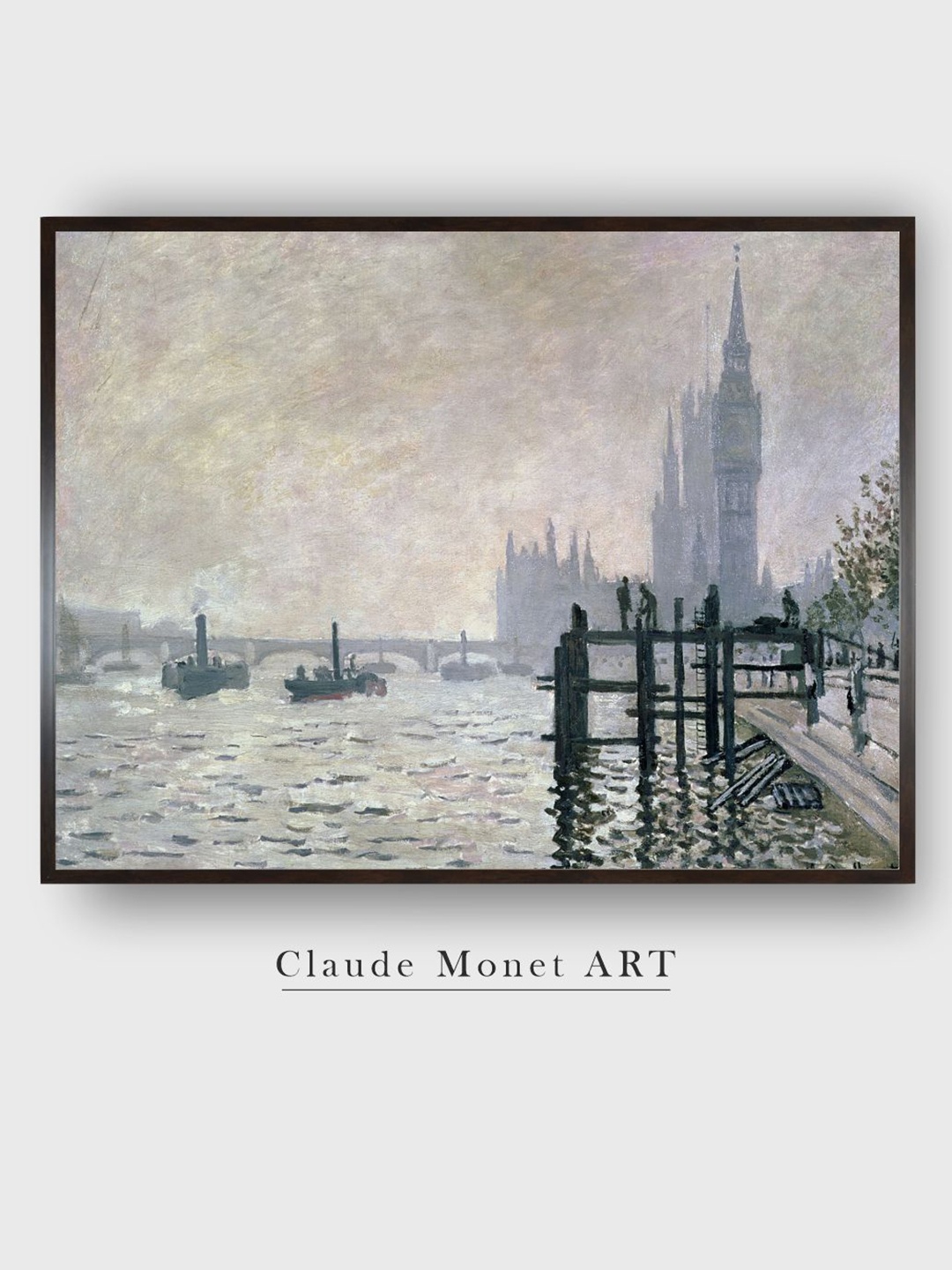 

The Art House Beige & Grey Waterloo Bridge Canvas Wall Painting