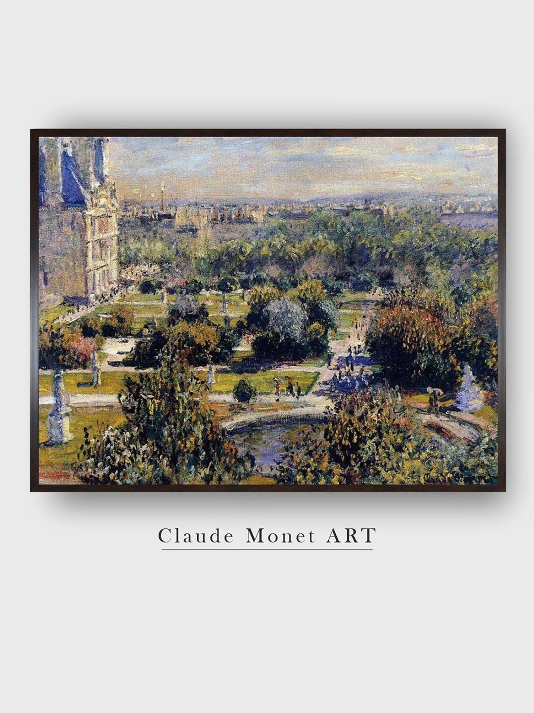 

The Art House Blue & Green View Of The Tuileries Wooden Frame Painting Wall Art