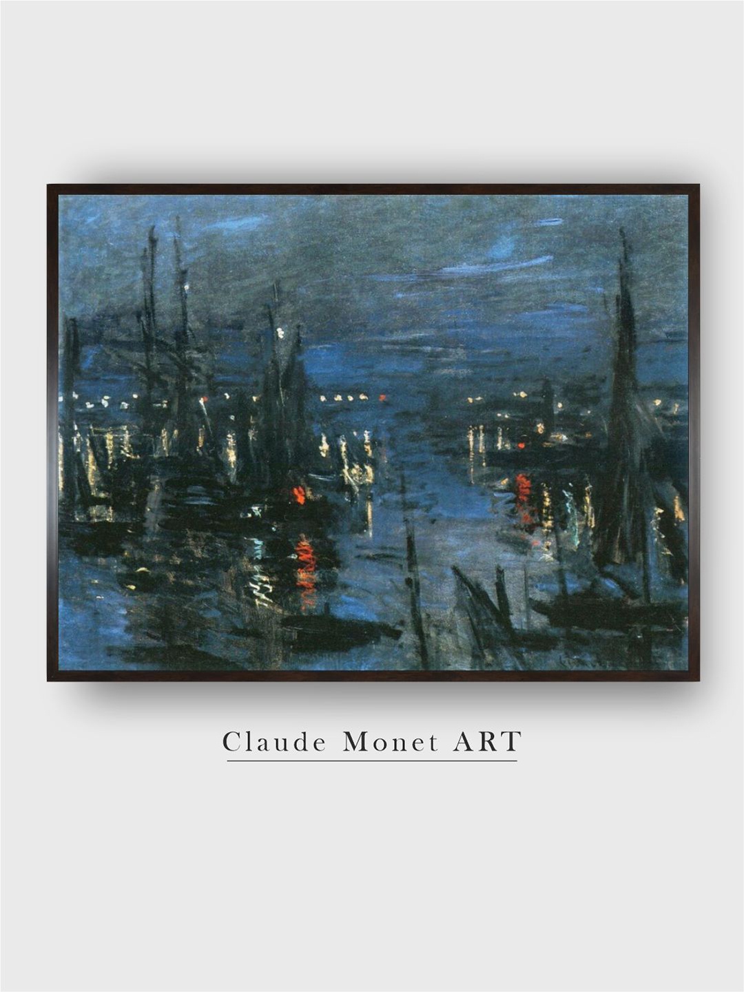 

The Art House Blue The Port Of Le Havre Canvas Painting Wall Art