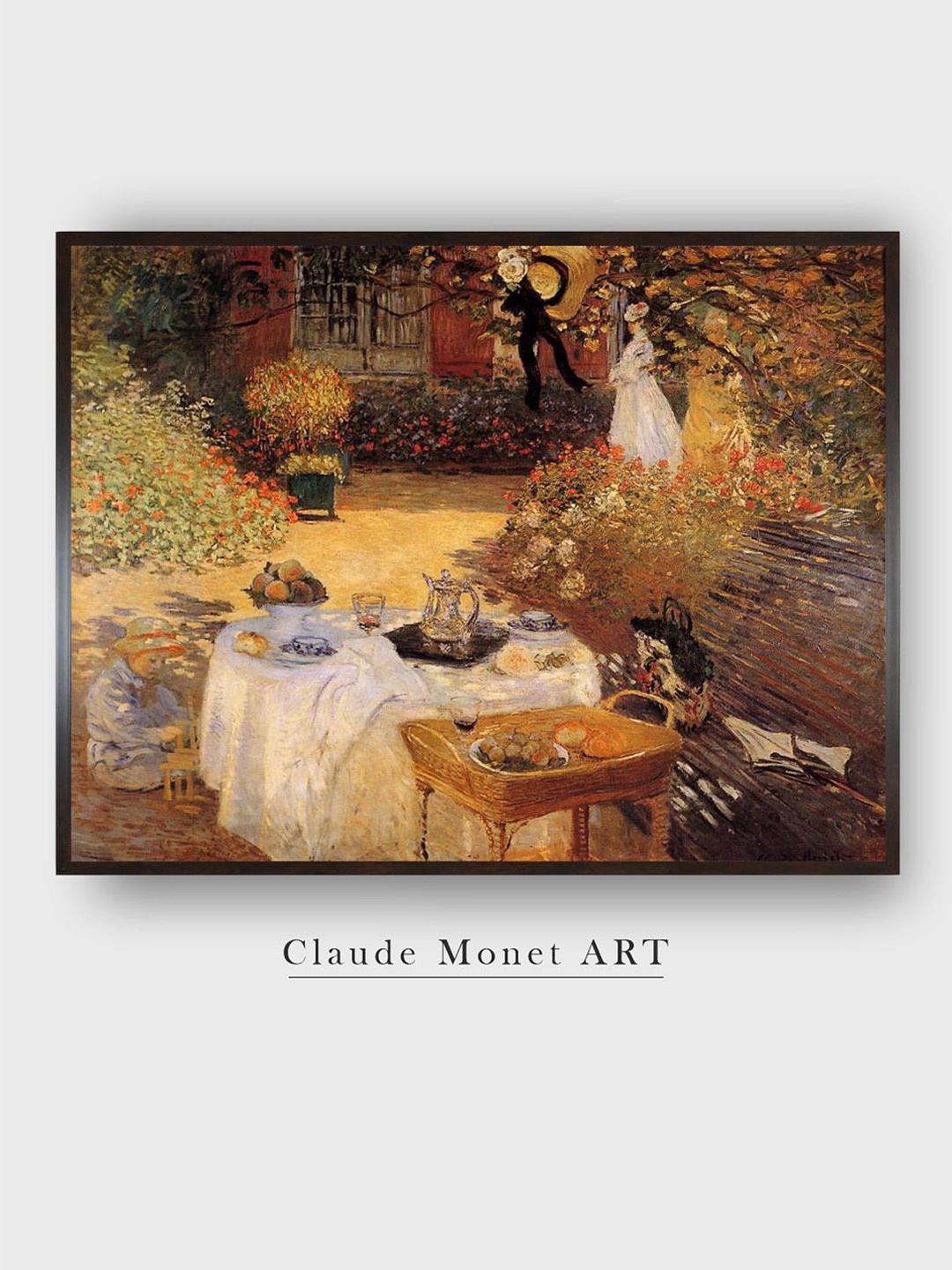 

The Art House Brown & White Monet Luncheon Printed Painting Wall Art