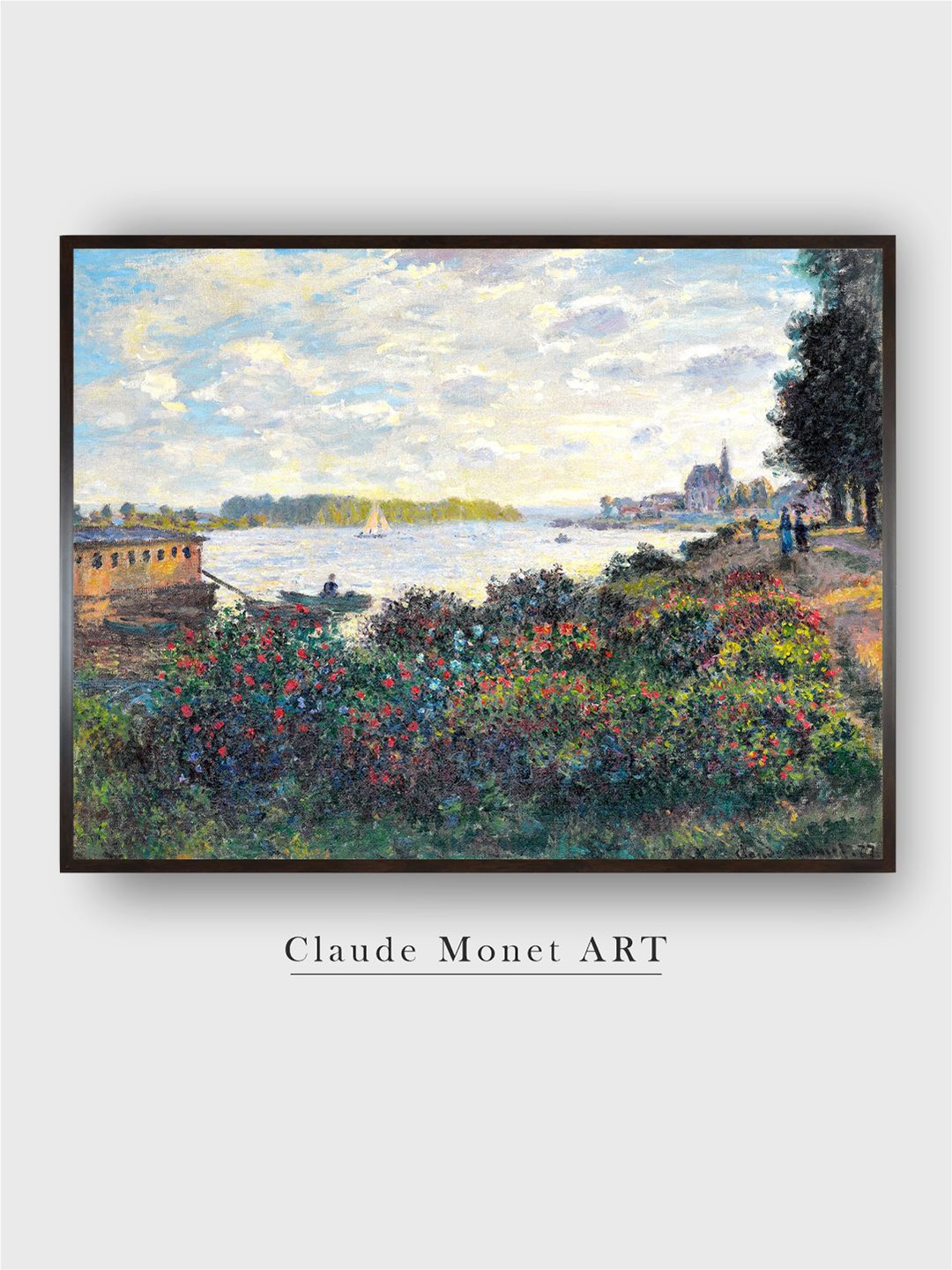 

The Art House Blue & Green Flowers Canvas Painting Wall Art