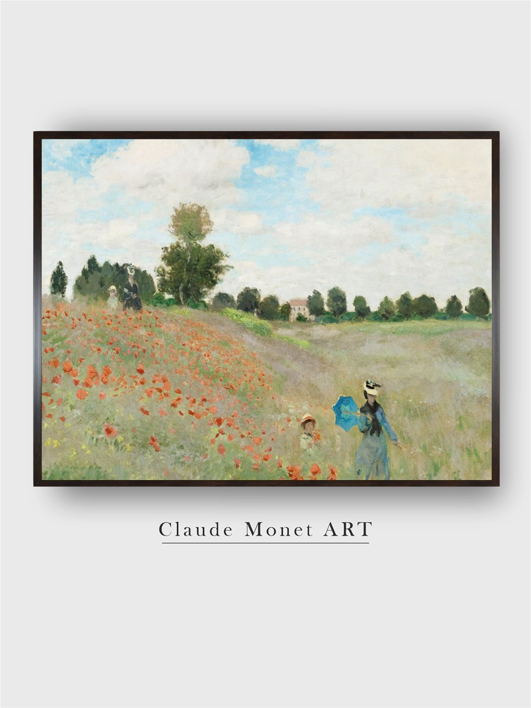 

The Art House Green & Red The Poppy Field Wooden Framed Painting Wall Art