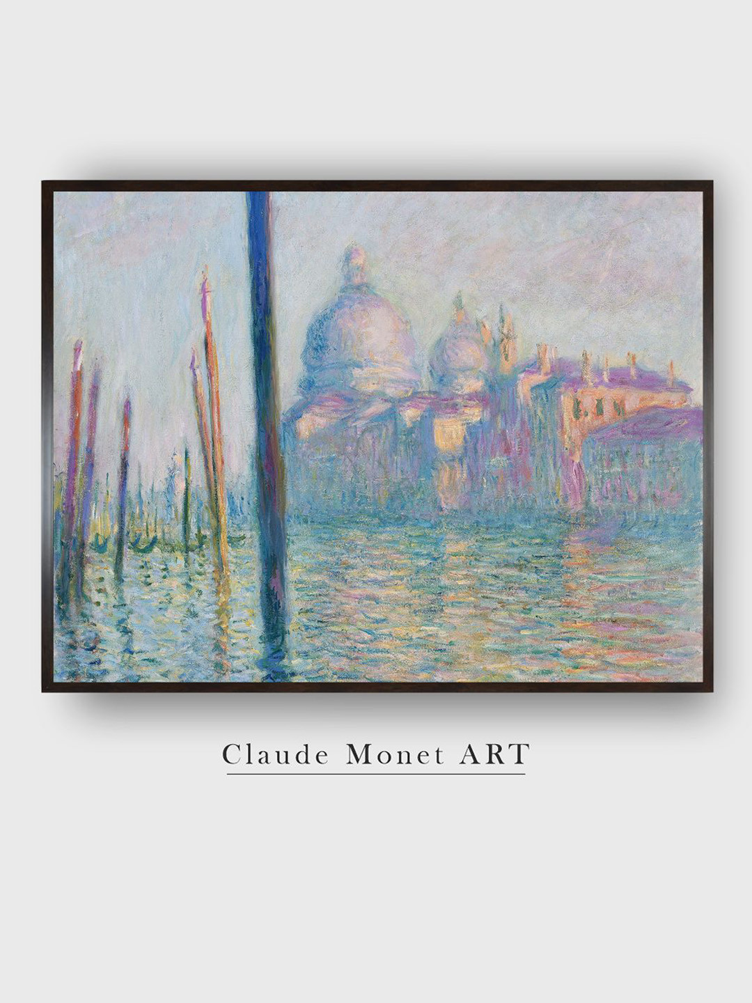 

The Art House Grey & Purple Venice, Santa Maria De La Salute Wooden Painting Wall Art