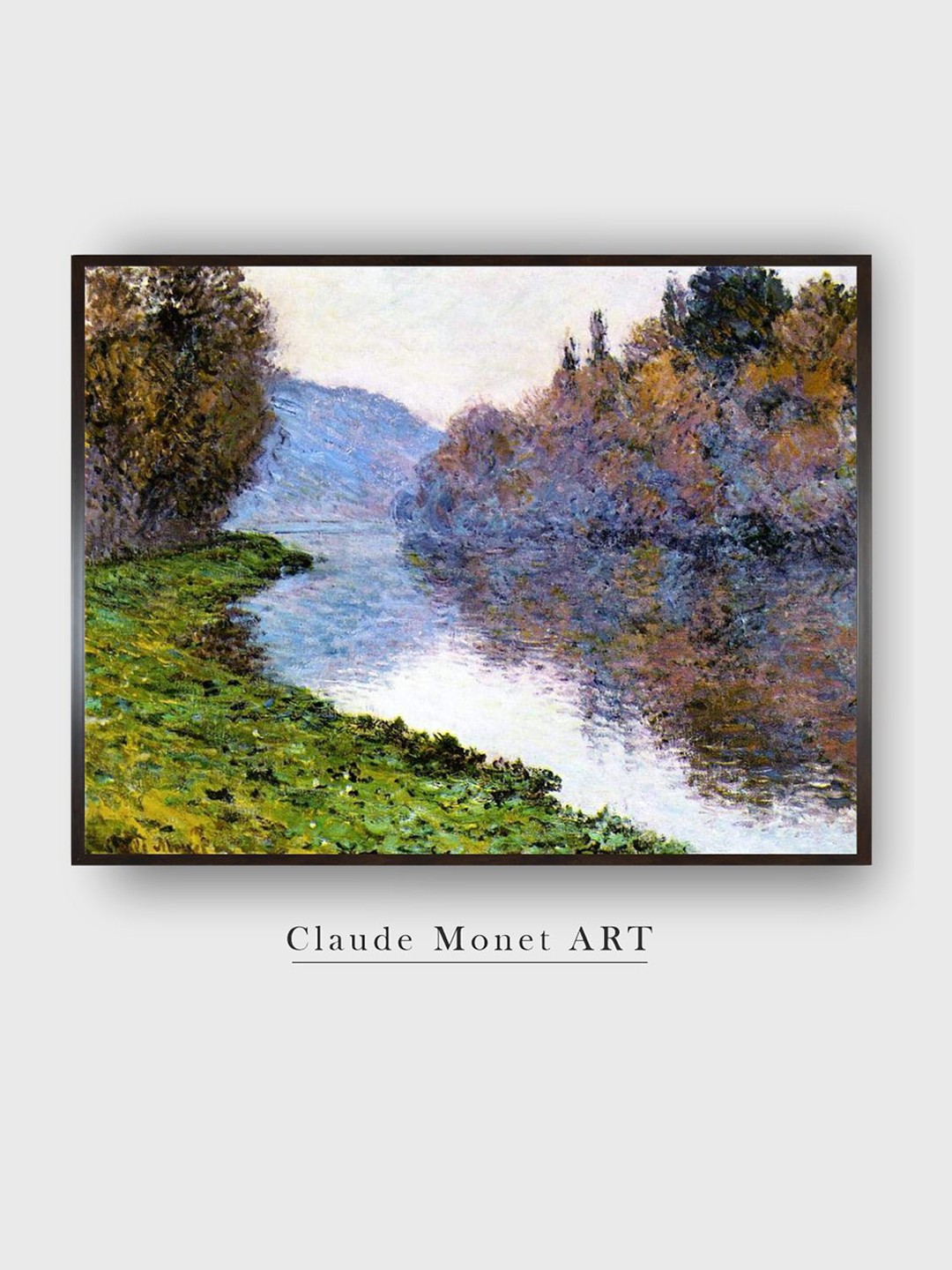 

The Art House Green & Blue The Seine at Jenfosse Canvas Painting Wall Art
