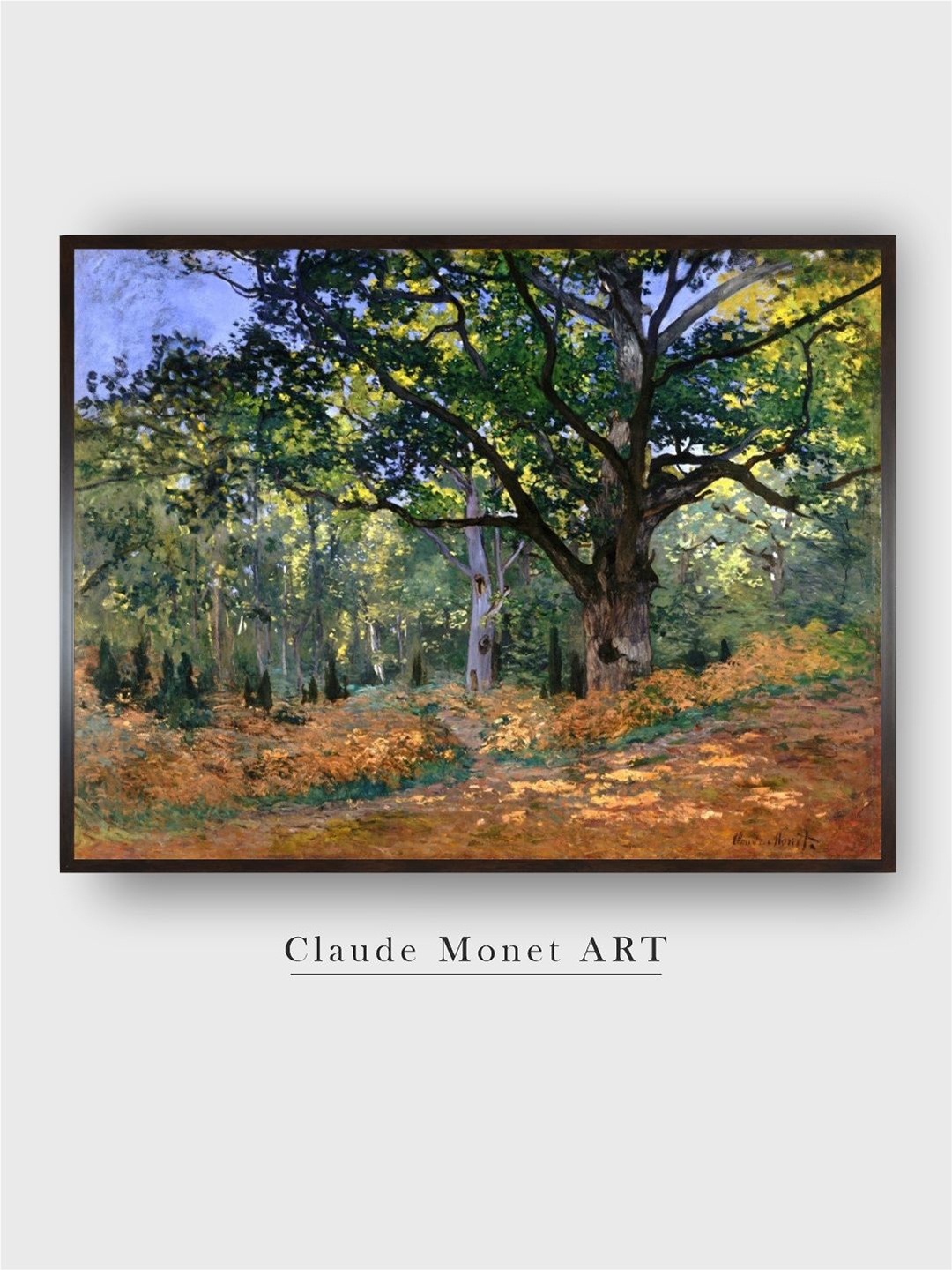 

The Art House Green & Blue Fontainbleau Forest Canvas Painting Wall Art