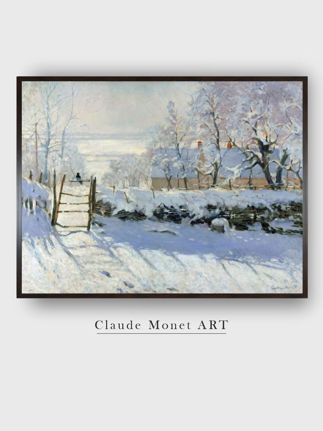 

The Art House Grey The Magpie Wooden Framed Painted Rectangular Canvas Wall Art