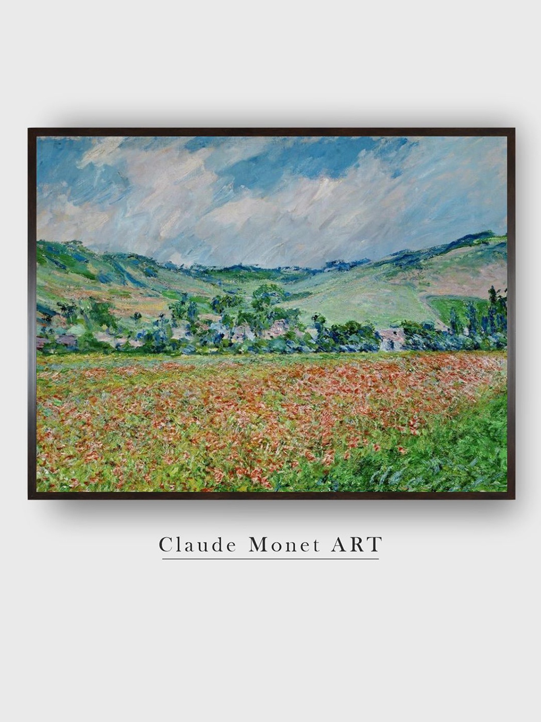 

The Art House Green & Blue Floral and Botanical Canvas Wooden Painting Wall Art