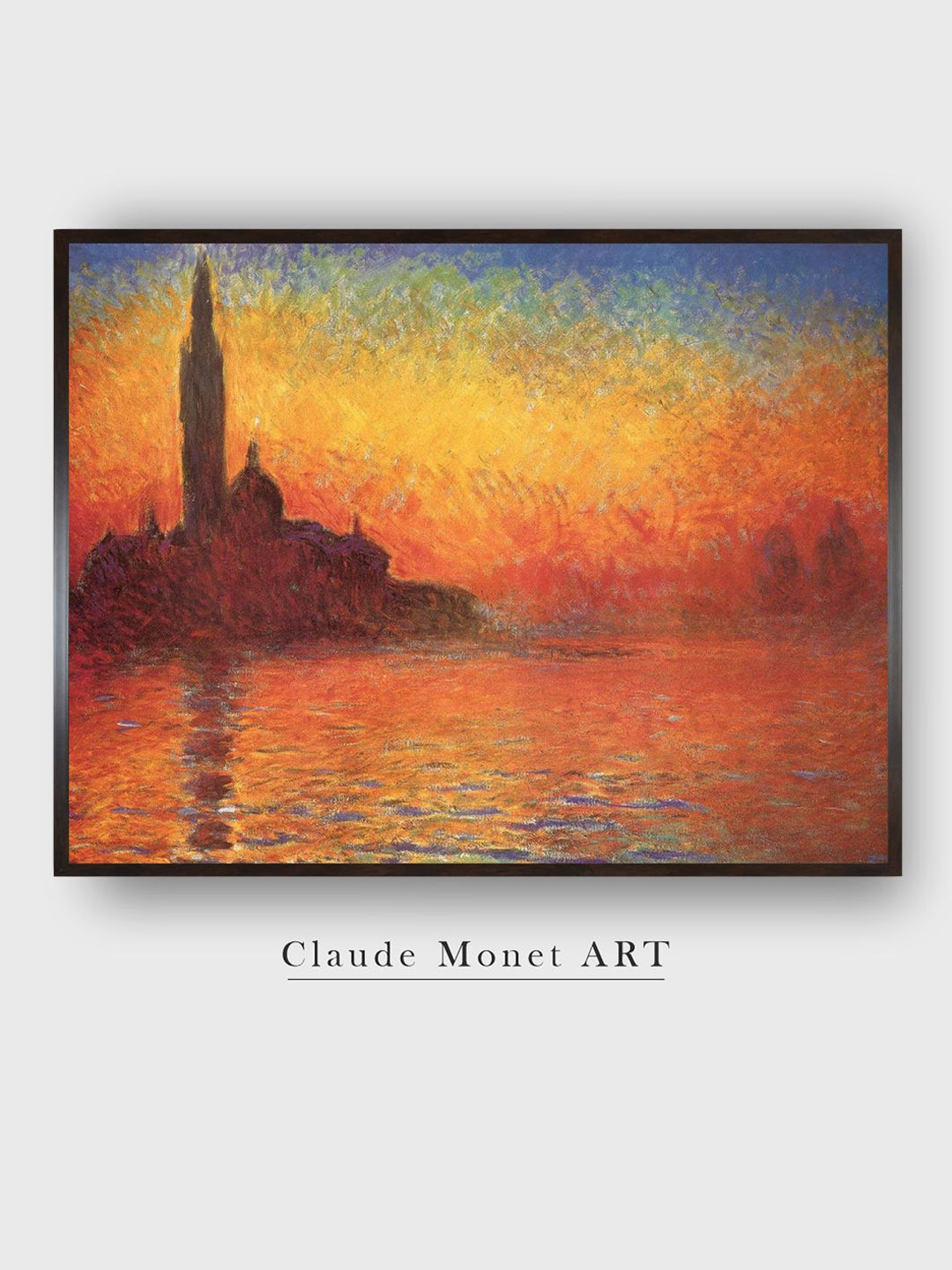 

The Art House Orange Coloured Sunrise Printed Canvas Wall Painting